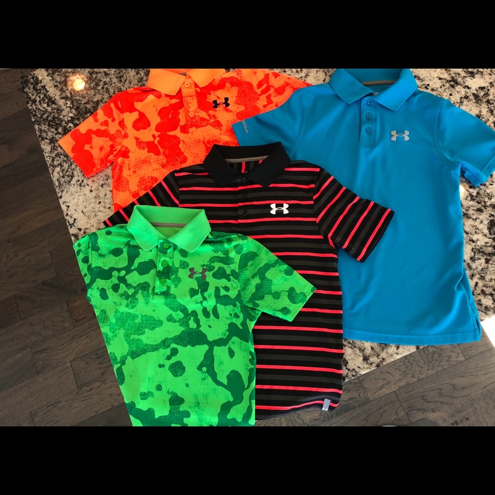 Boys Under Armour golf clothing.